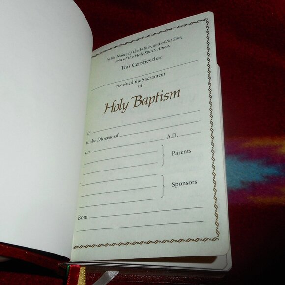 Episcopal Book of Common Prayer Red Leather w/Inscription (Seabury Press, 1977) - Picture 5 of 11